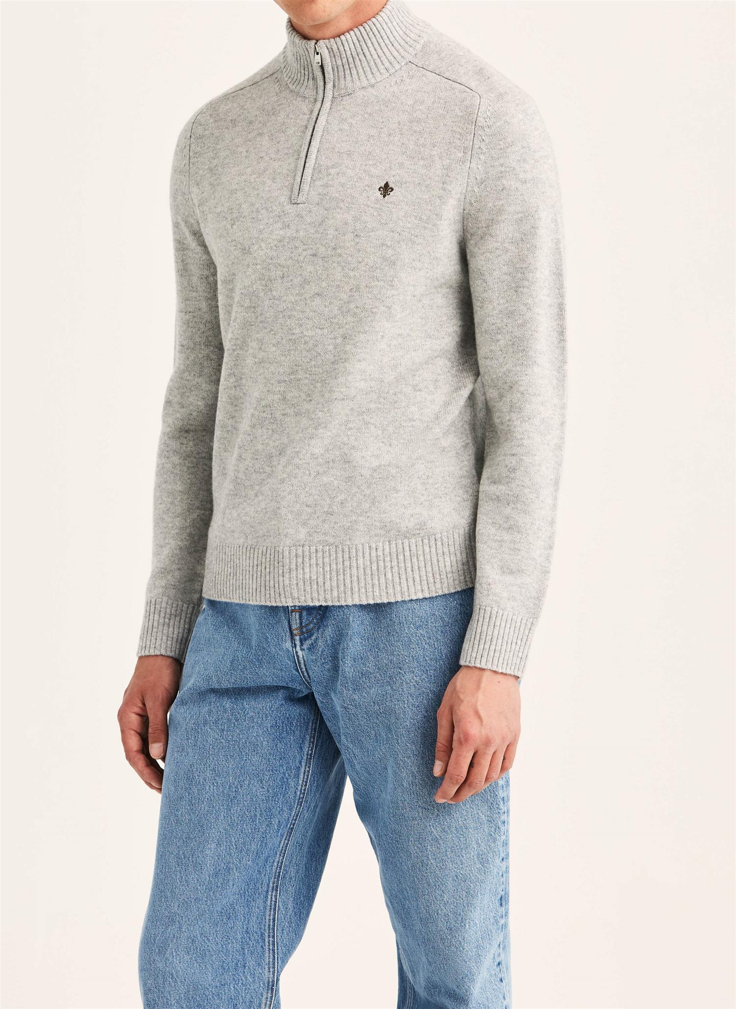 Genser - New Hertford Half Zip Grey