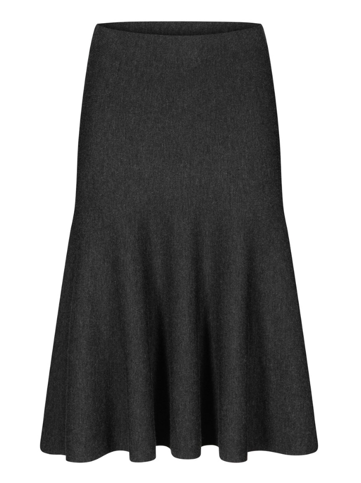 Skjørt - Darja Merino Skirt  Dark Grey Melange