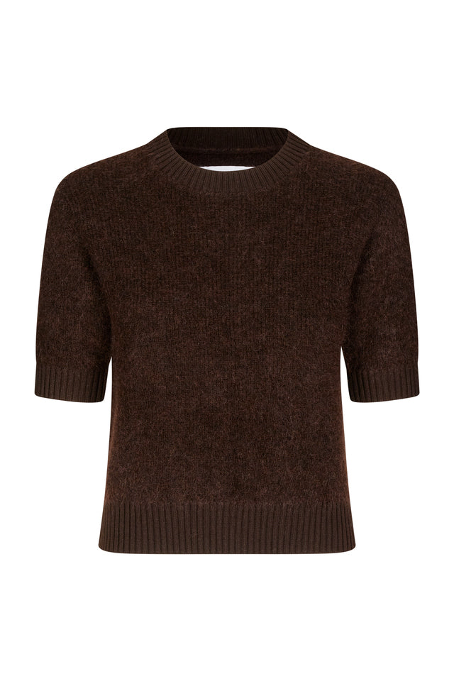 Topp - Jeanne Short Sleeves Chocolate