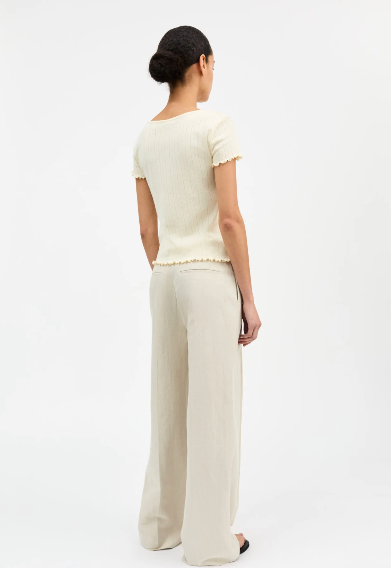 T Skjorte - Edie Cap Sleeve Tee Butter