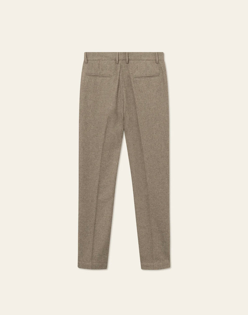 Bukse - Como Reg Wool Suit Pants Desert Taupe