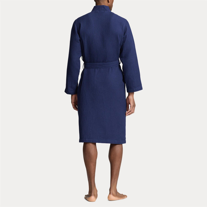 Morgenkåpe - Cotton Pique Robe Cruise Navy