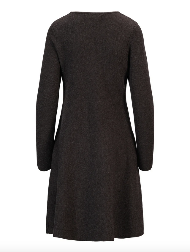 Kjole - Cecilie Merino Dress Brown Melange