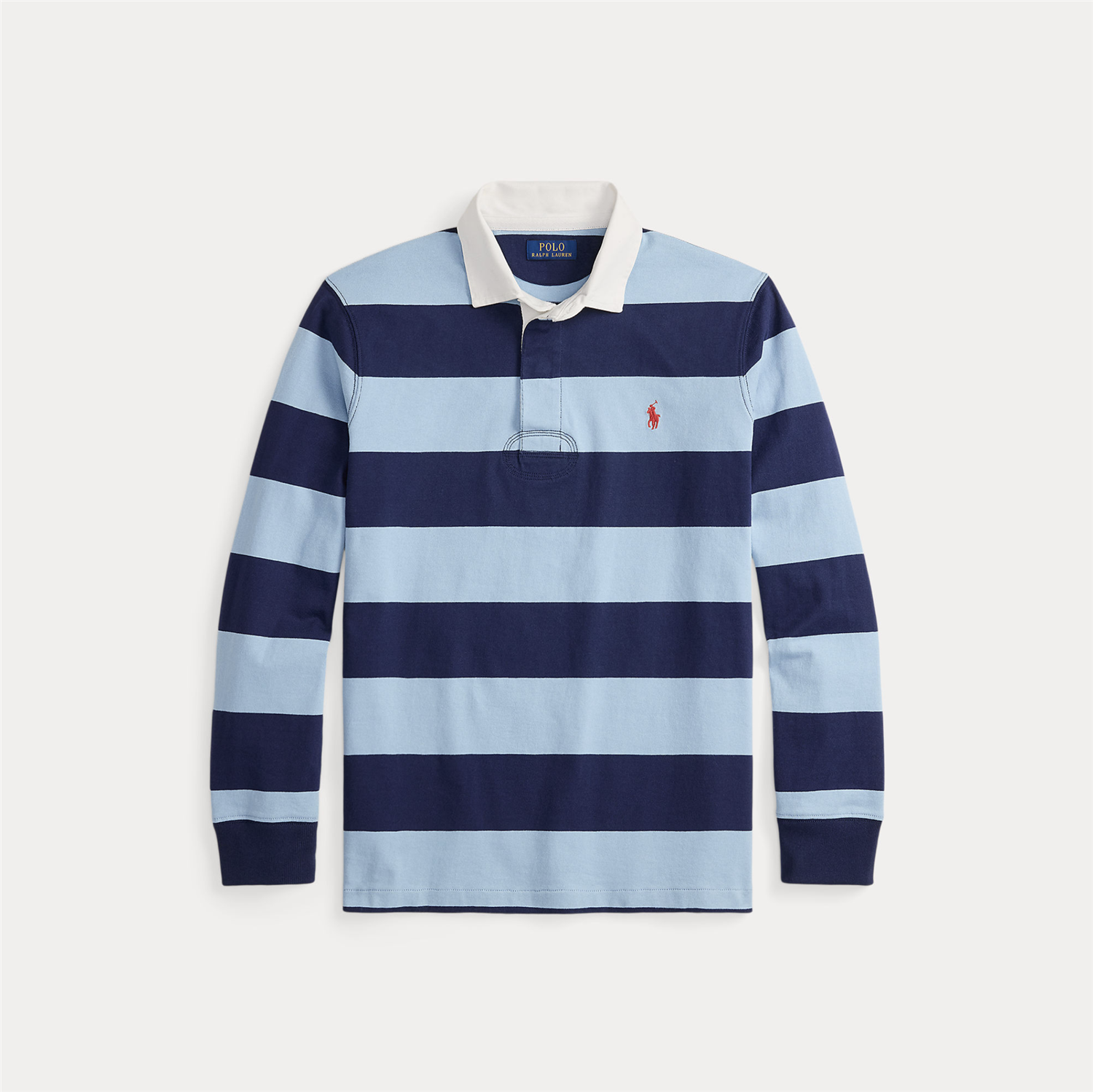 Genser - The Iconic Rugby Shirt Powder Blue/ Newport Navy