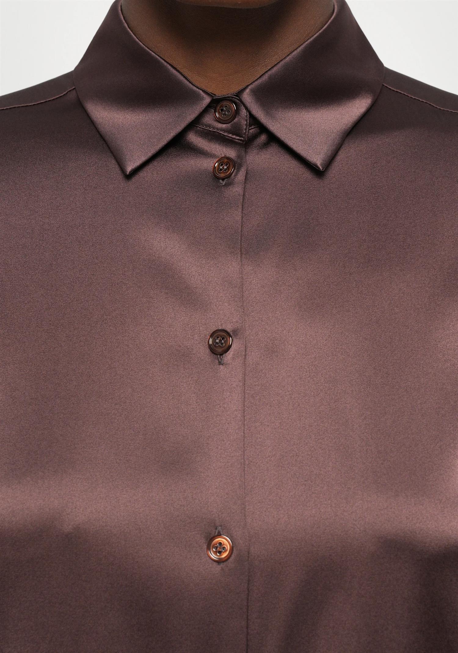 Bluse - Emiro Silk Blouse Red Purple