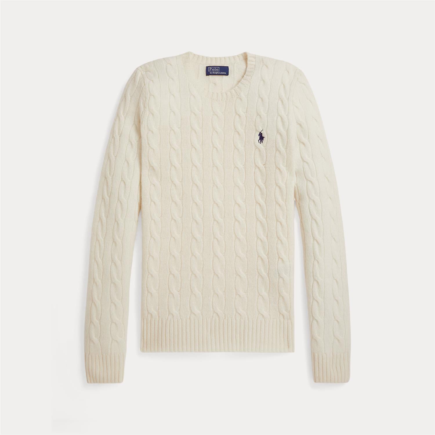 Genser - Cable Wool-Cashmere Crewneck Sweater Autentic Cream