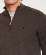 Genser - Merino John Zip Brown