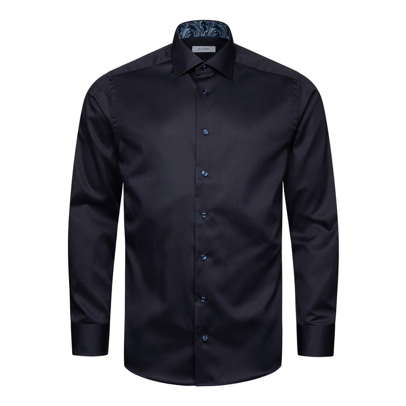 Skjorte - Signature Twill Slim Fit Shirt Dark Blue Floral