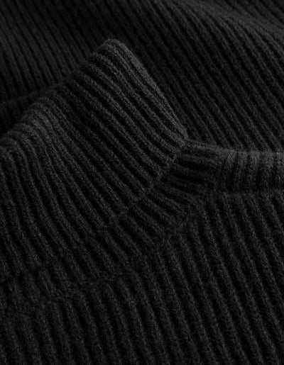 Genser - Eddie Wool Rib Rollneck Knit Black