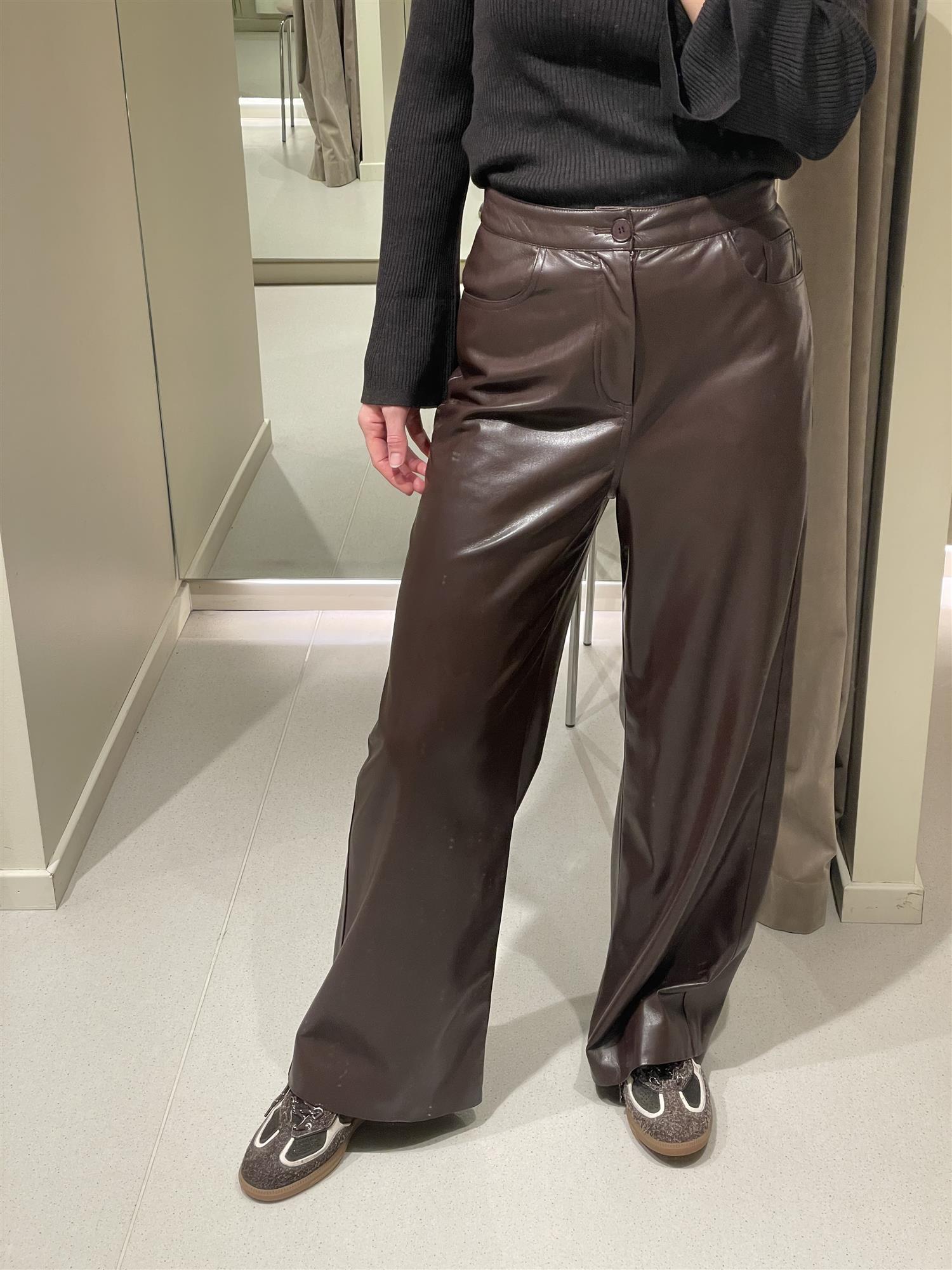 Bukse - Eco Leather Trouser Java
