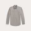 Skjorte - Custom Fit Gingham Oxford Shirt White/Brown