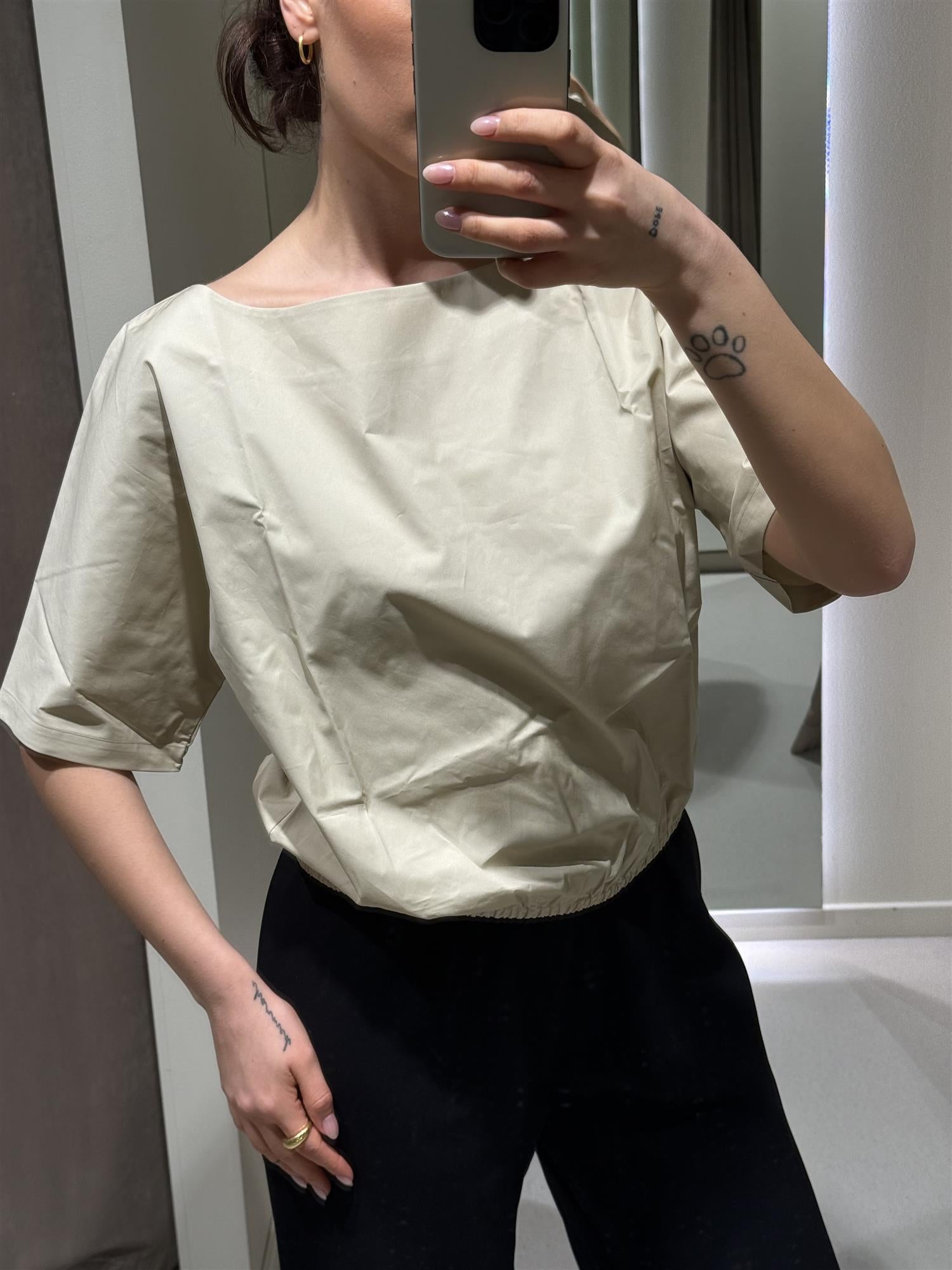 Topp - The Ortiz Cotton Top Beige