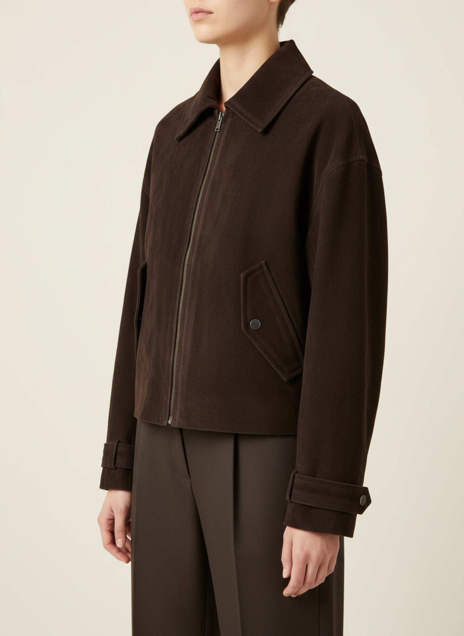Jakke - Zephyr Suede Jacket Cocoa Brown