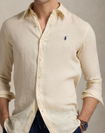 Linskjorte - Custom Fit Linen Shirt Full Cream