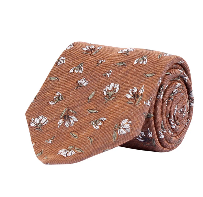 Slips - Classic Tie Flower Mélange 213 Rust Melange