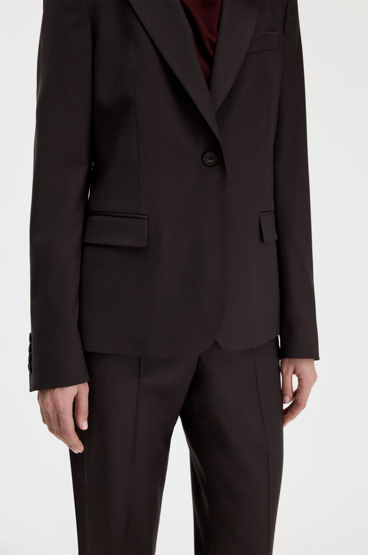 Blazer - Sasha Cool Wool Blazer Dark Chocolate