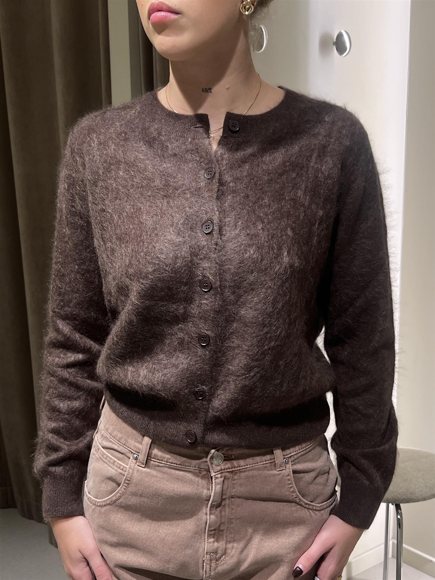 Cardigan - Soft Cashmere Cardigan Beige Melange