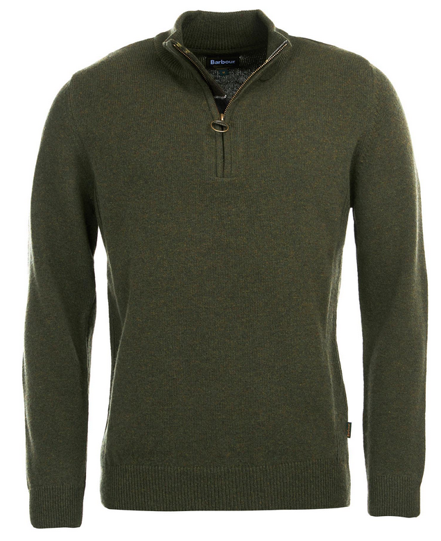Genser - Holden Half Zip Knitted Jumper Olive