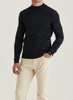 Genser - Merino Mock Neck Navy