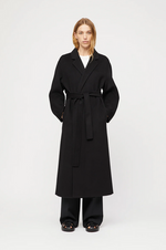 Kåpe - Double Wrap Coat Jet Black