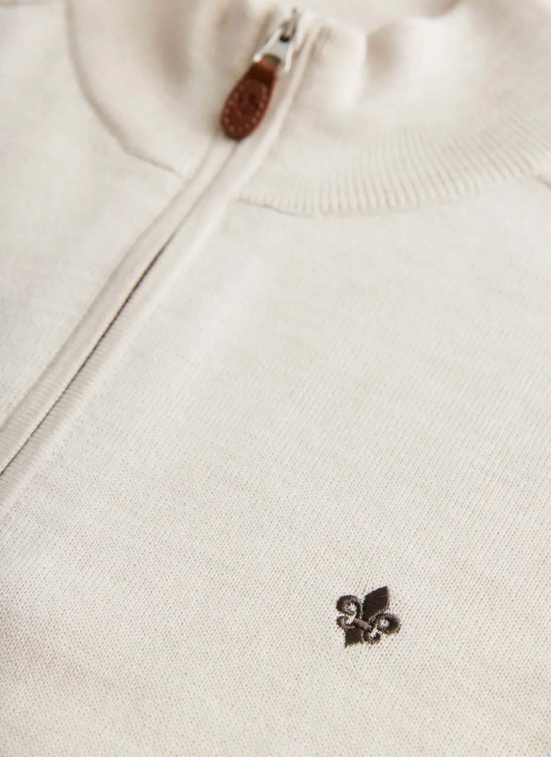 Genser - Merino John Zip Off White