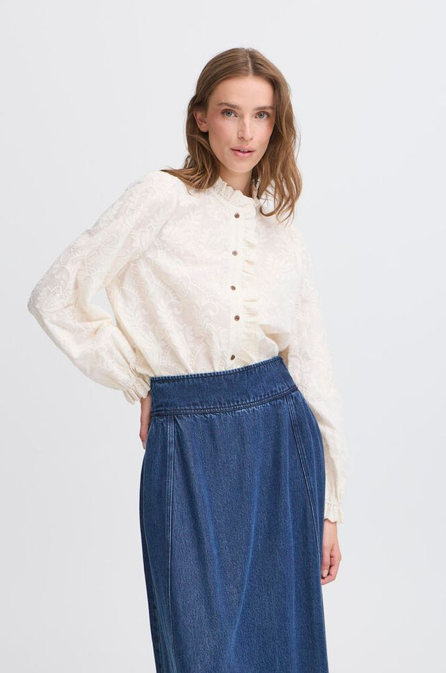 Bluse - Irjose Cotton Blouse Birch