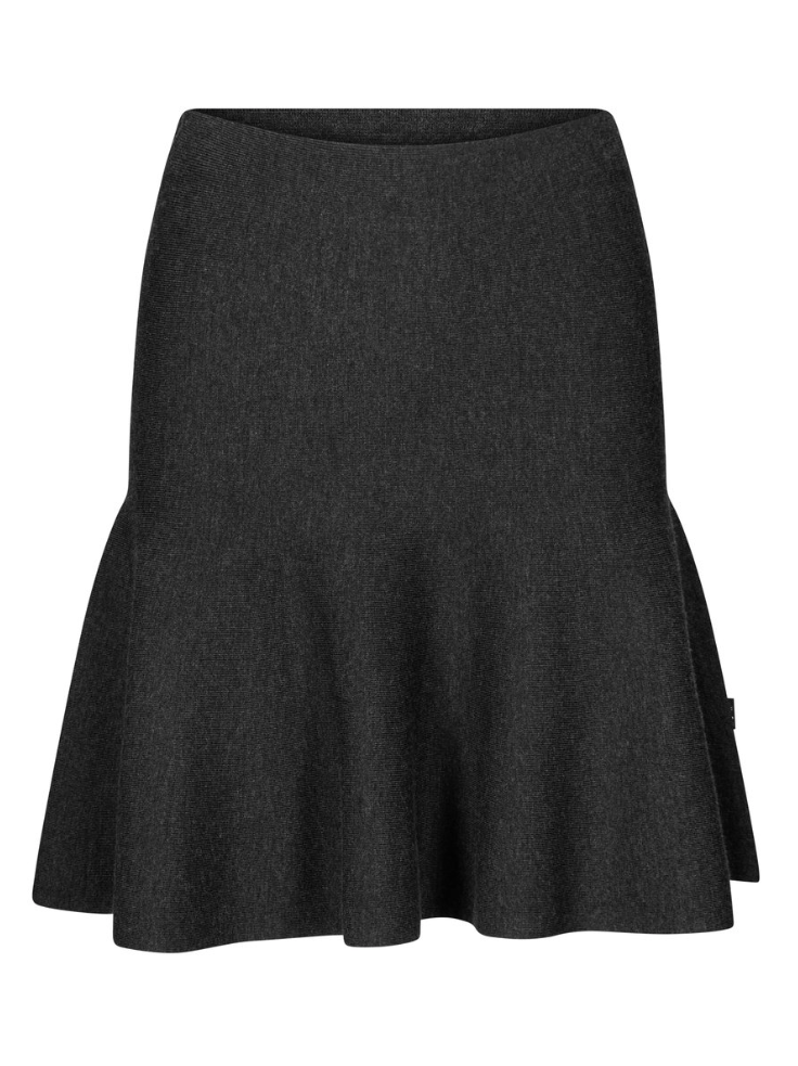 Skjørt - Triny Merino Skirt Dark Grey Melange