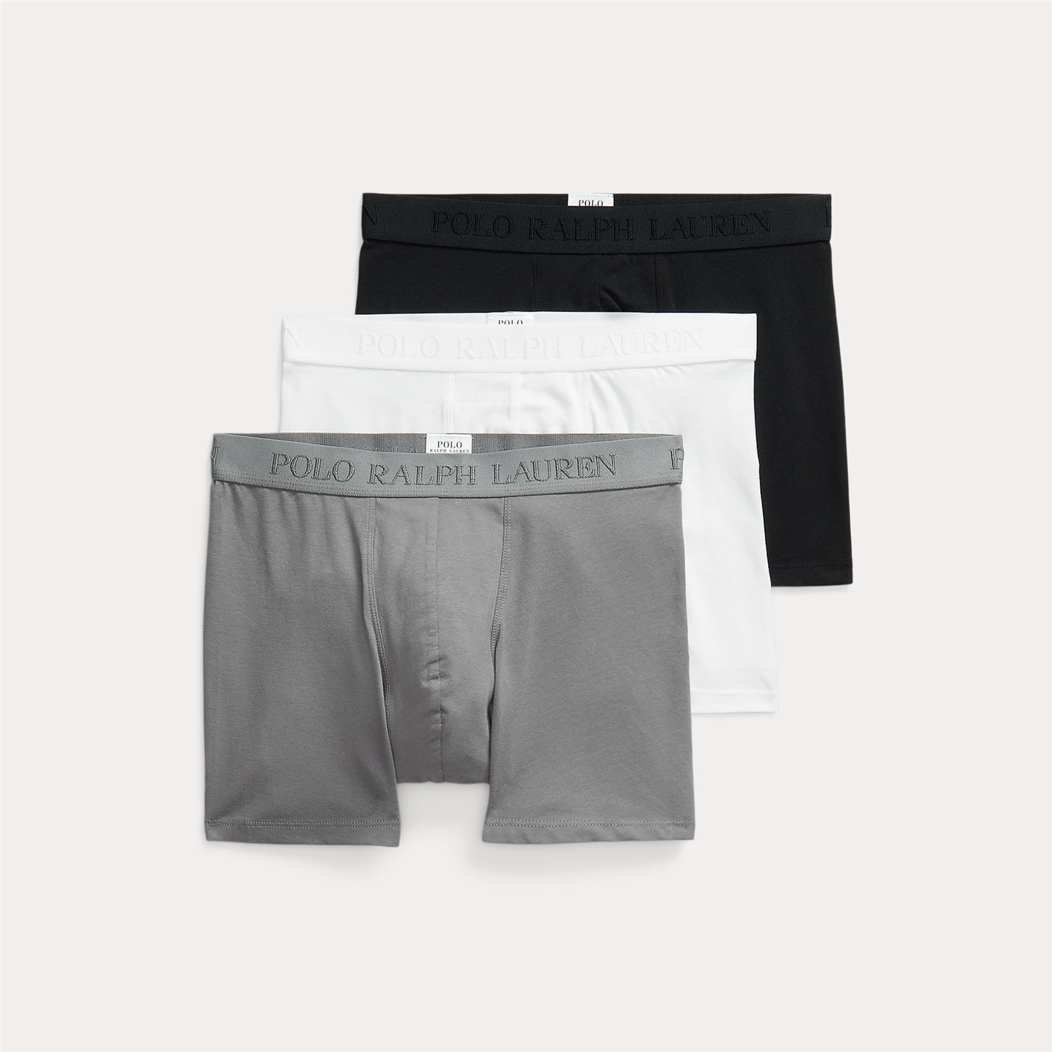 Boxershorts - Stretch Cotton Boxer Brief 3-Pack Black/Grey/White