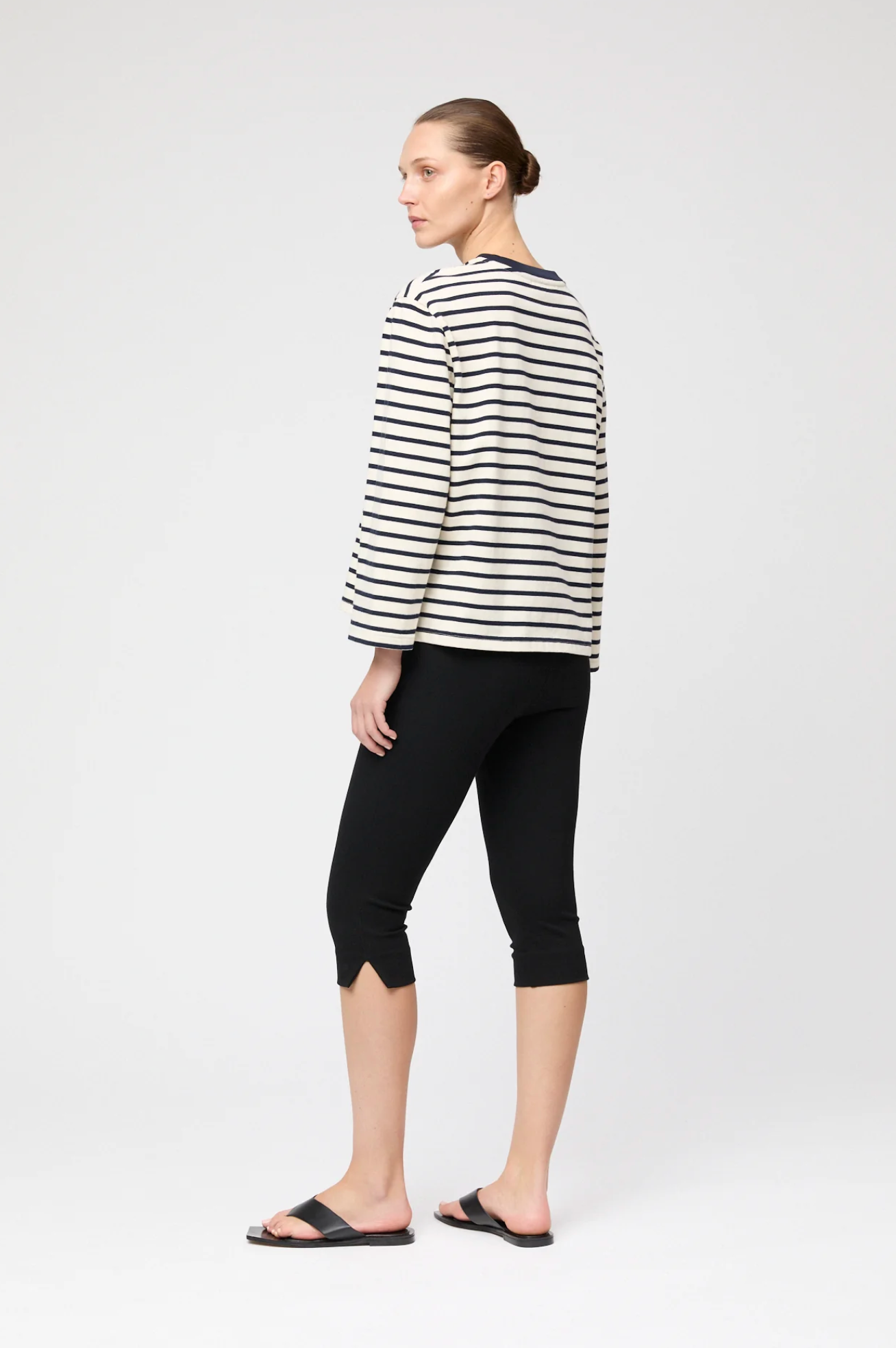Bukser - Stretch Capri Pants Jet Black