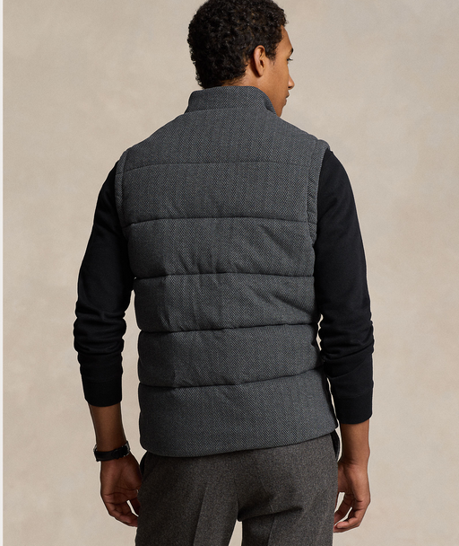 Vest - Herringbone Double Knit Vest Grey