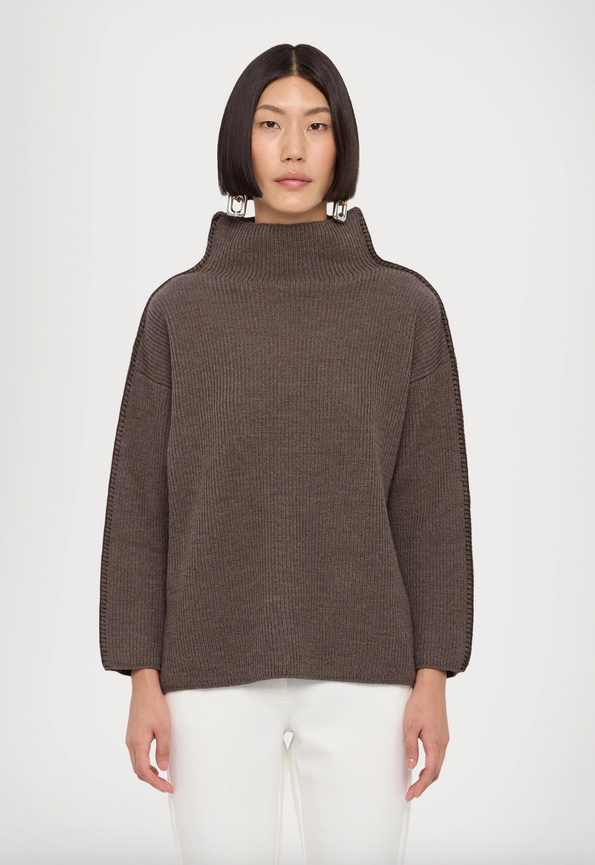 Genser - Fanfara Boxy Wool Sweater Grey