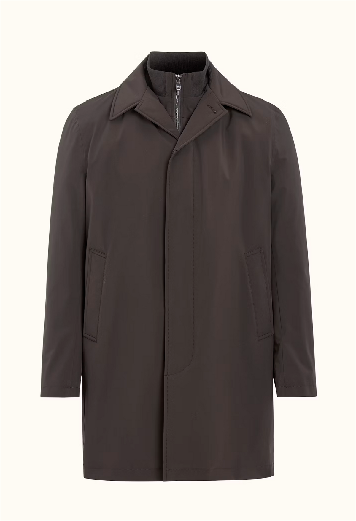 Jakke - Zipped Padded Car Coat Terra Brown