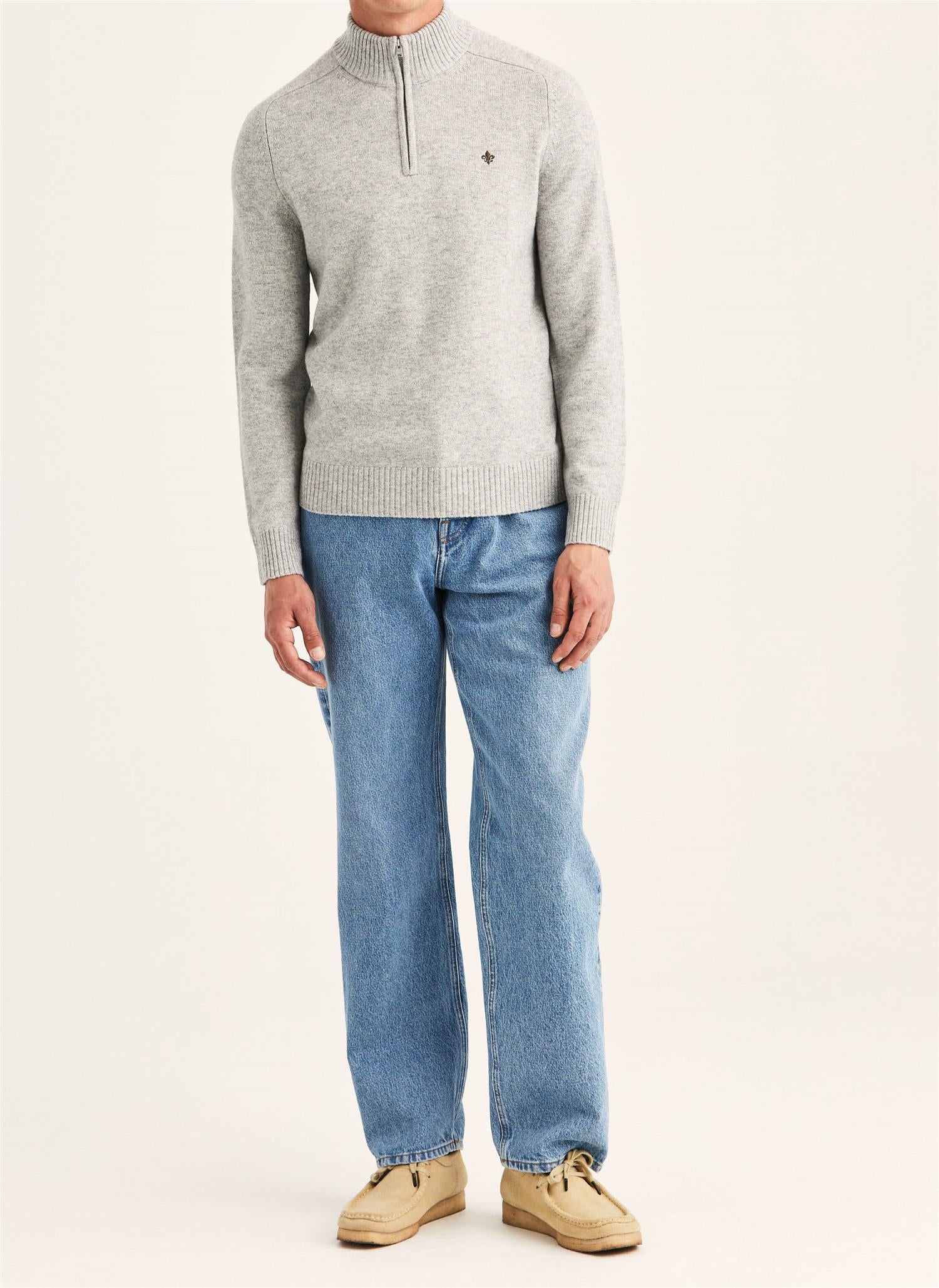 Genser - New Hertford Half Zip Grey