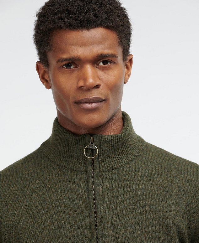 Genser - Holden Half Zip Knitted Jumper Olive