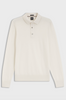 Genser - Merino Wool Polo Sweater Open White
