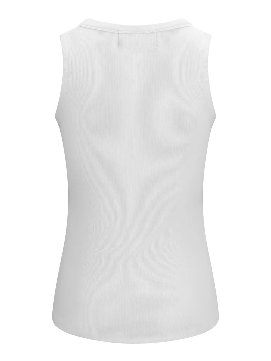 Singlet - Seanna Rib Singlet White