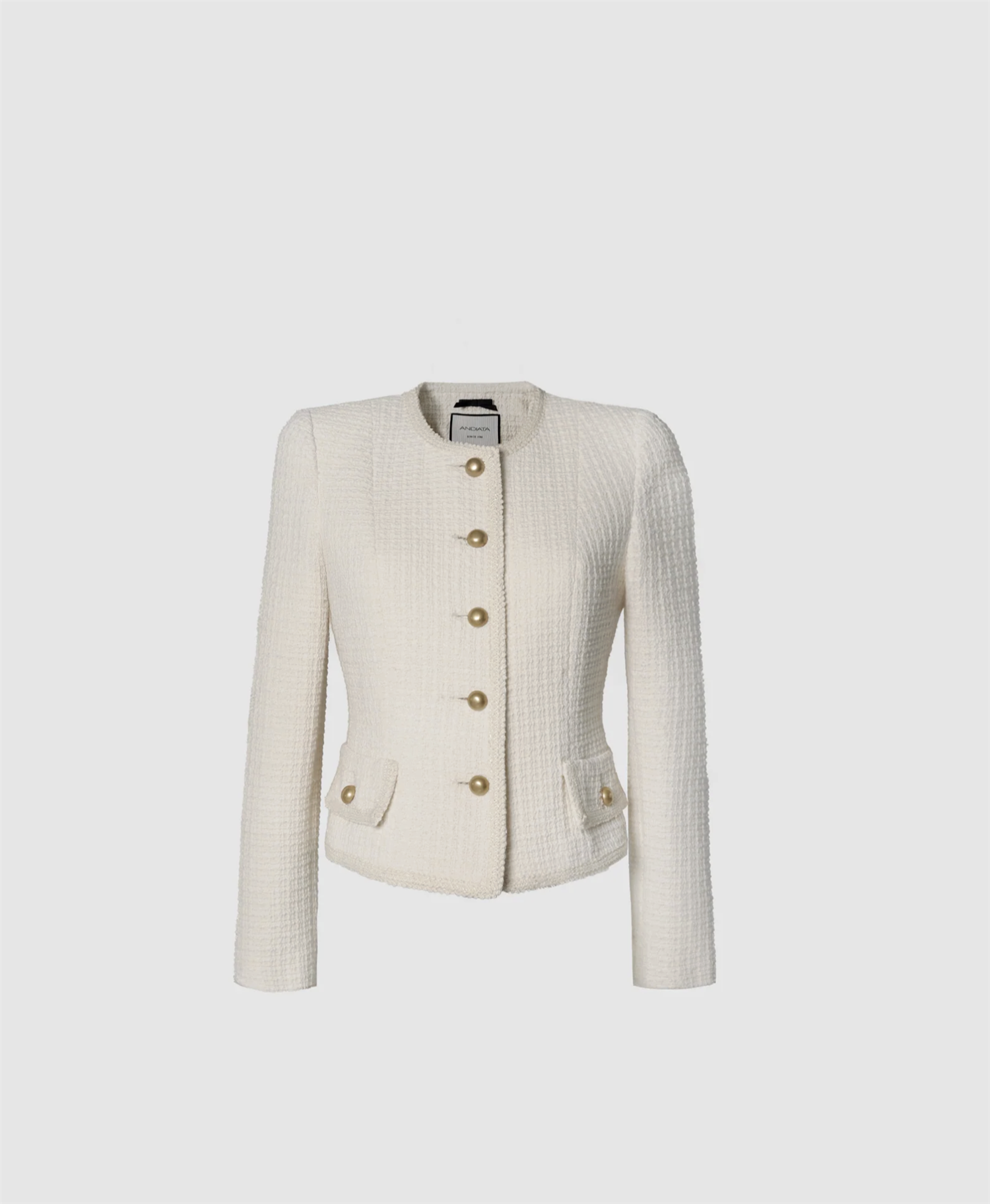 Blazer - Lesley Bouclé Blazer Chalk White