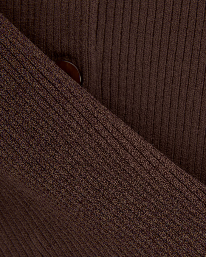 Cardigan - Magiaro Viscose Yarn Cardigan Brown