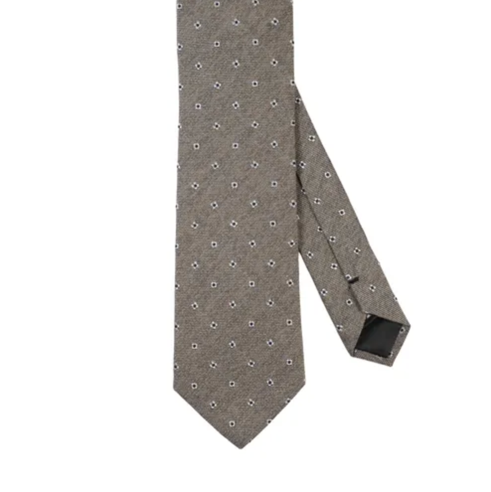 Slips - Classic Tie Beige Melange Microflower