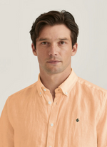 Skjorte - Douglas Linen SS Shirt Classic Fit Orange