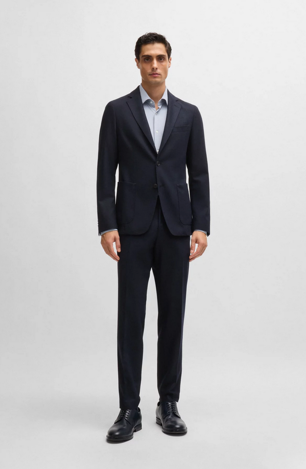 Bukse -  Genius Slim Fit Trousers Dark Blue