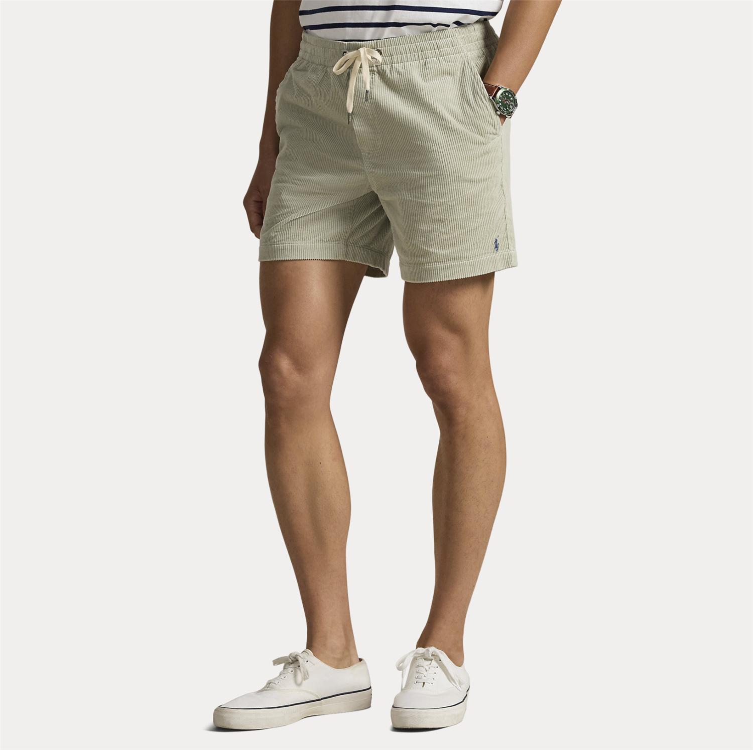 Shorts - Polo Prepster Corduroy Shorts Khaki Stone