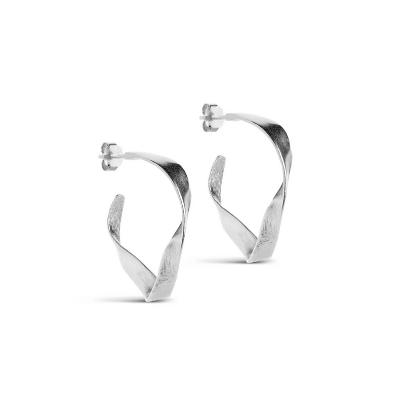 Øredobber - Scarlet Small Hoops Silver