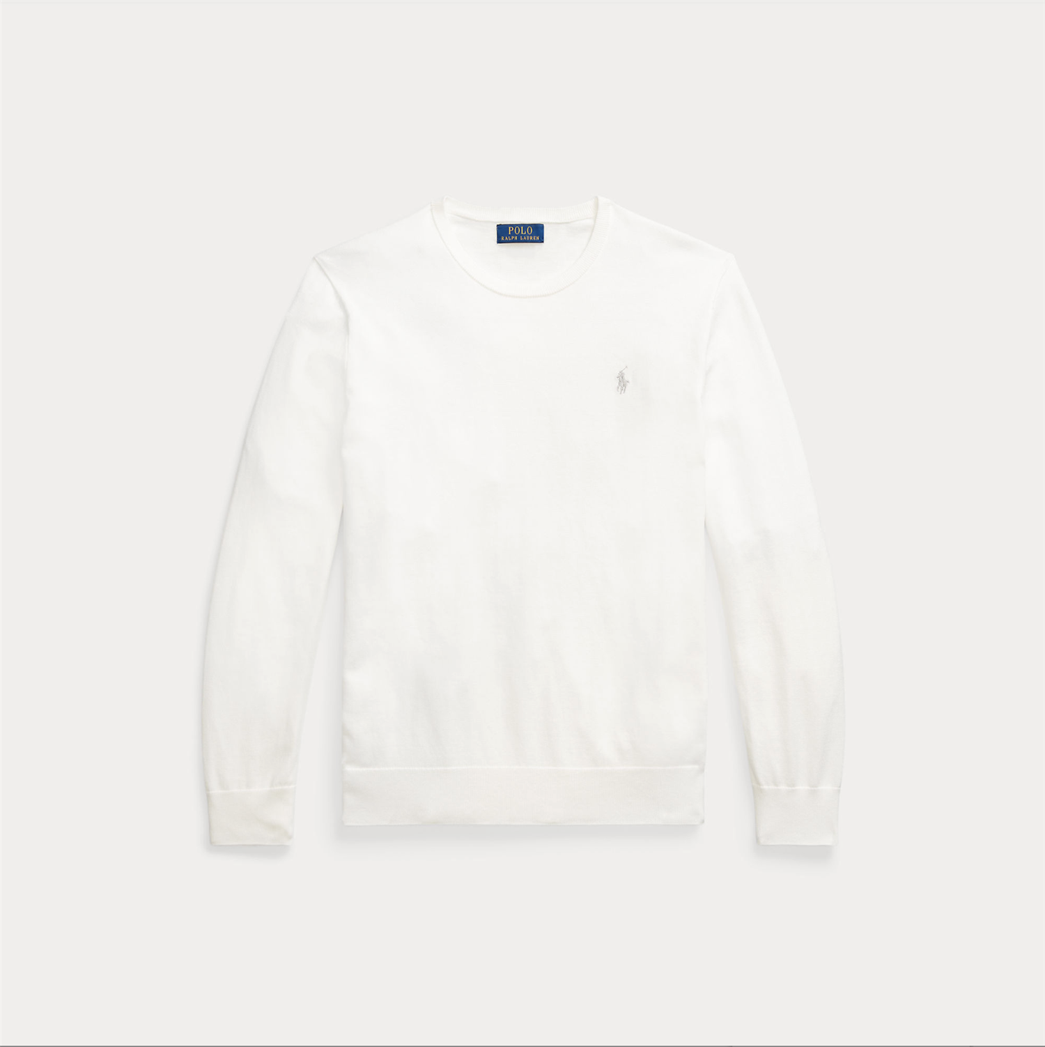 Genser - Slim Fit Textured Cotton Sweater Deckwash White