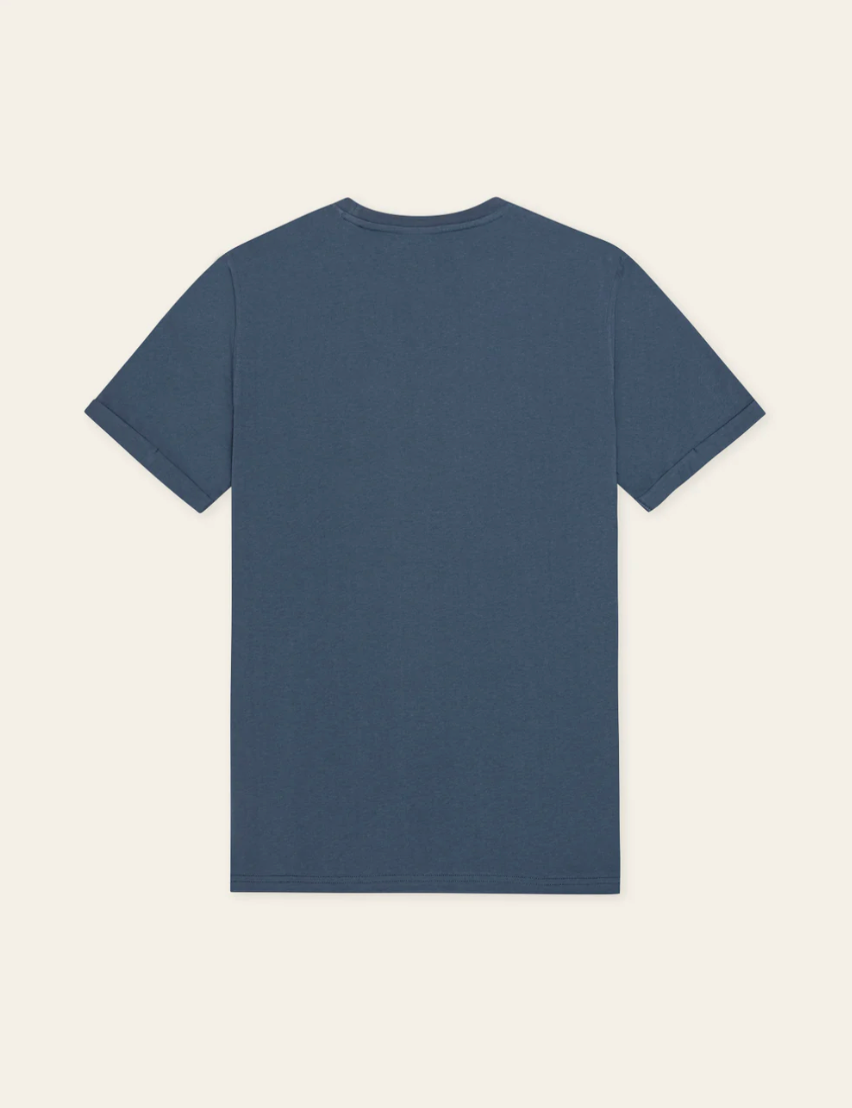T Skjorte - Norregaard Contrast T-Shirt Dark Denim Blue