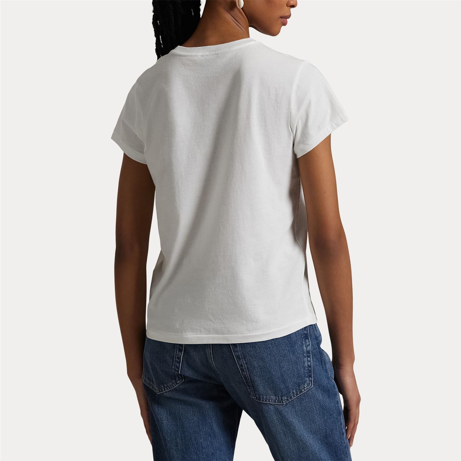 Cotton Jersey Crewneck Tee White