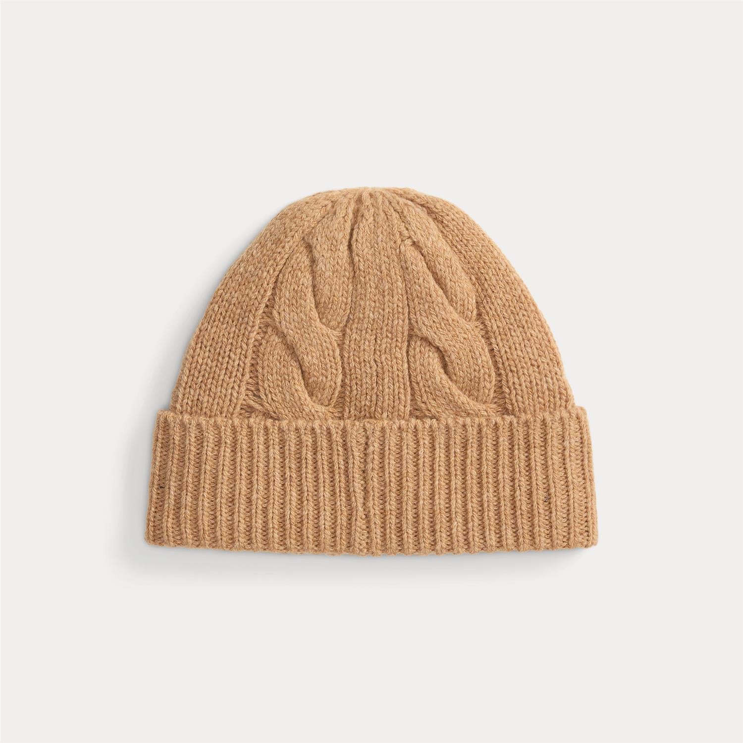 Lue - Polo Bear Cable Wool-Blend Beanie Classic Camel