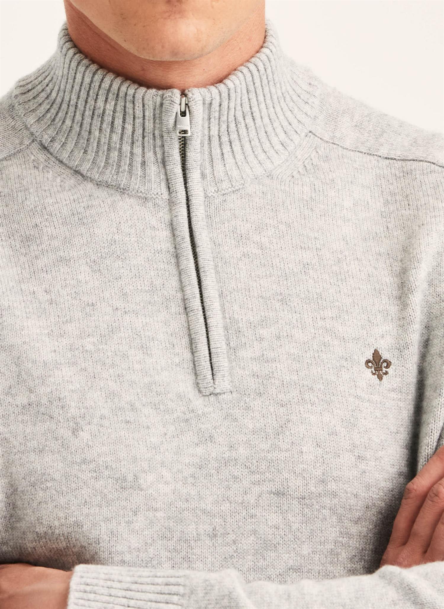 Genser - New Hertford Half Zip Grey