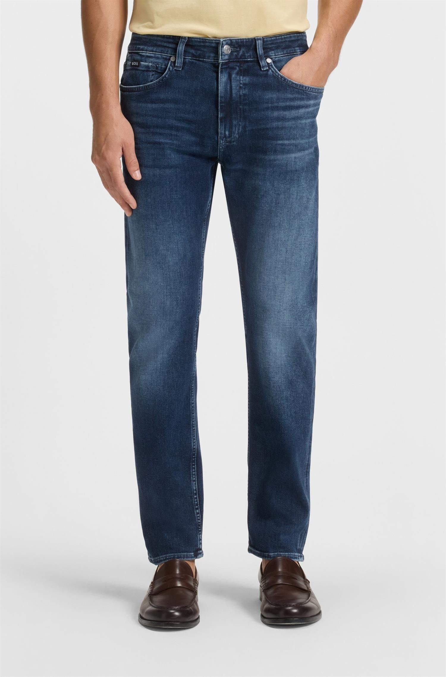 Jeans -  Delaware slim-fit jeans in blue soft-touch denim