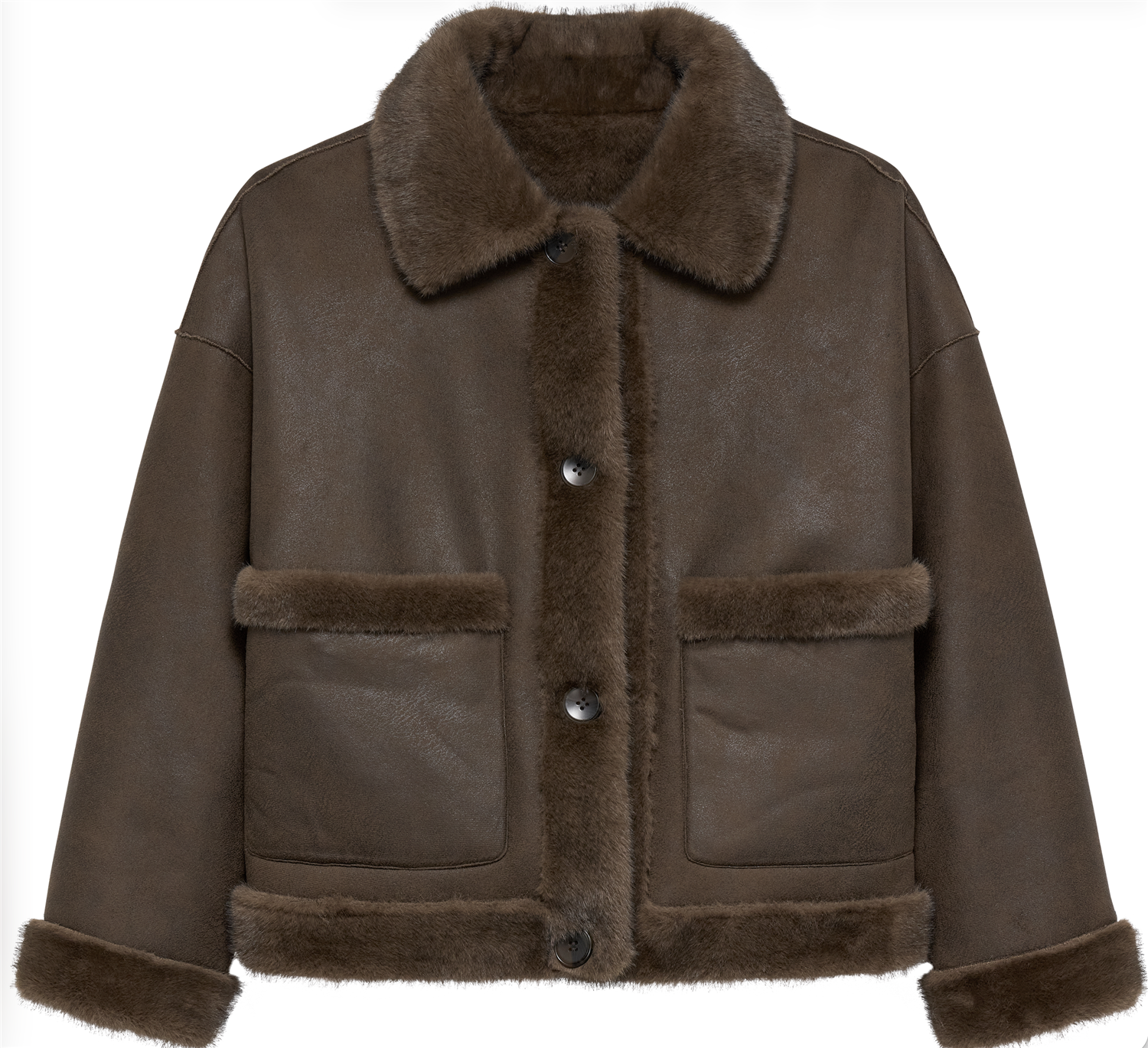 Jakke - Faje Faux Mink Choco